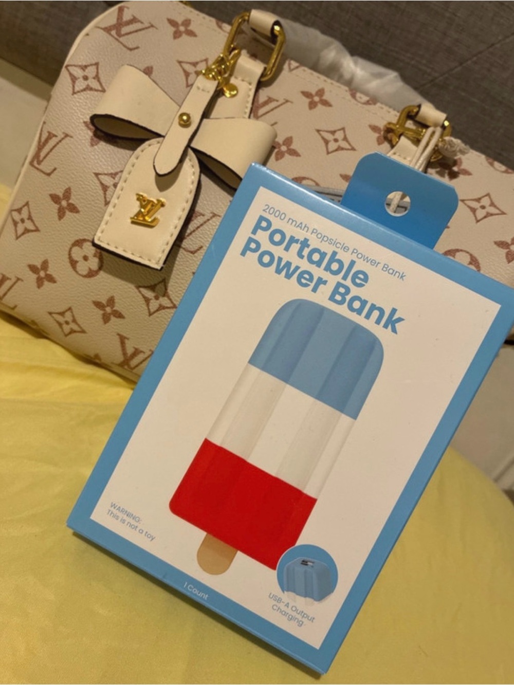 2000mAh Portable Power Bank - Red, White & Blue
